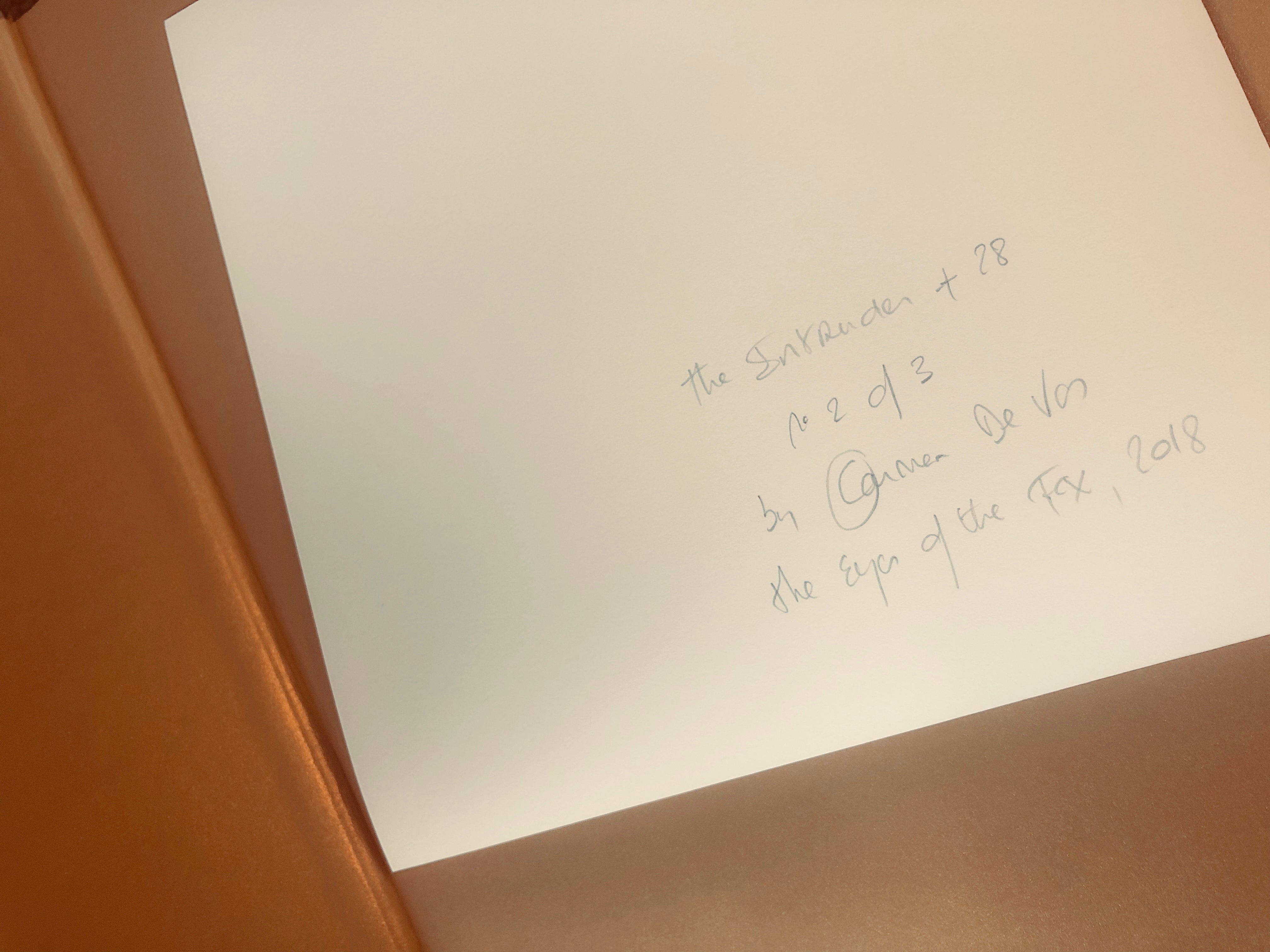 Libro firmado 'Los ojos del zorro', que incluye 'El intruso', 2018